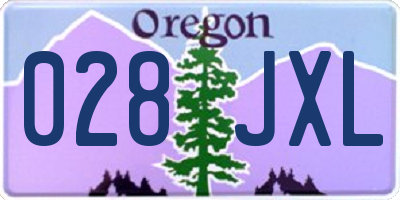 OR license plate 028JXL