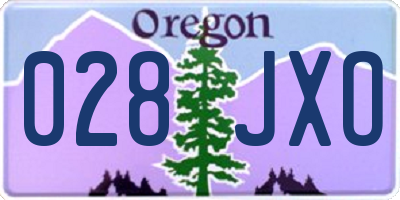 OR license plate 028JXO