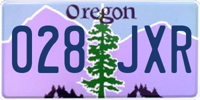 OR license plate 028JXR