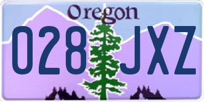 OR license plate 028JXZ