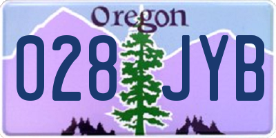 OR license plate 028JYB