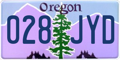 OR license plate 028JYD