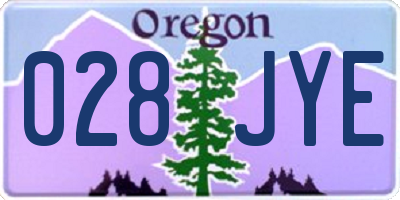 OR license plate 028JYE