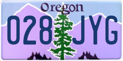 OR license plate 028JYG