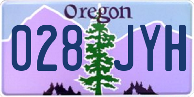 OR license plate 028JYH