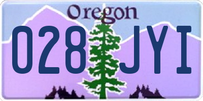 OR license plate 028JYI