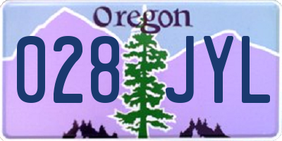 OR license plate 028JYL