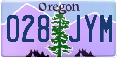 OR license plate 028JYM