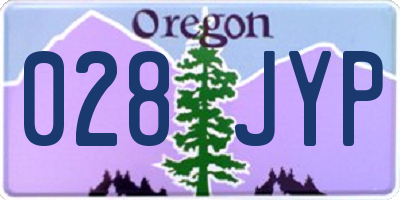 OR license plate 028JYP