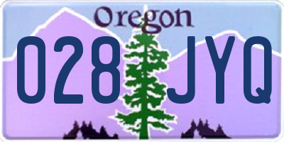 OR license plate 028JYQ