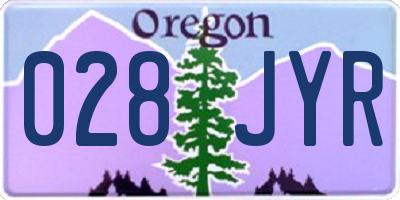 OR license plate 028JYR