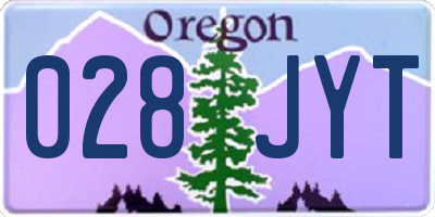 OR license plate 028JYT