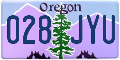 OR license plate 028JYU