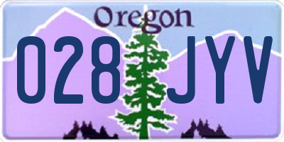 OR license plate 028JYV