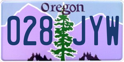 OR license plate 028JYW