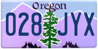 OR license plate 028JYX