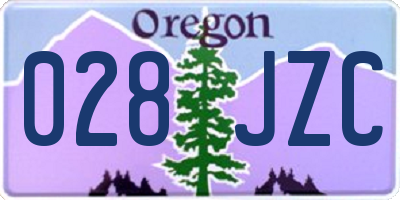 OR license plate 028JZC