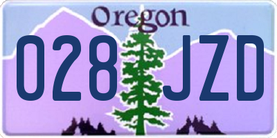 OR license plate 028JZD