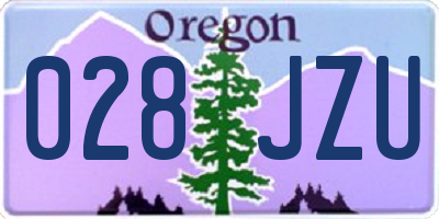 OR license plate 028JZU