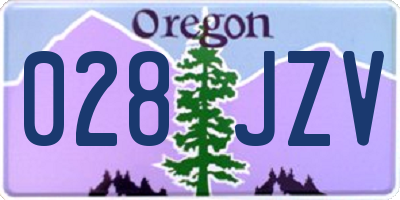 OR license plate 028JZV