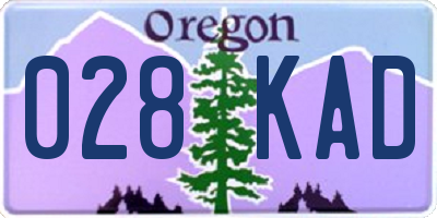 OR license plate 028KAD