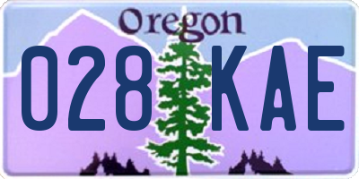 OR license plate 028KAE