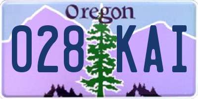 OR license plate 028KAI