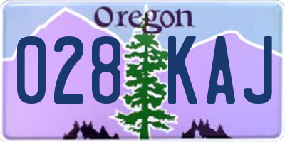 OR license plate 028KAJ