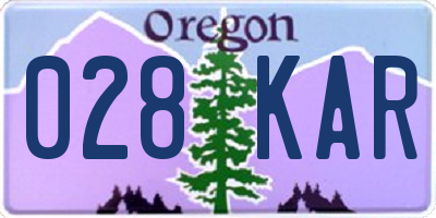 OR license plate 028KAR