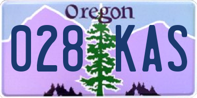 OR license plate 028KAS