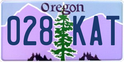 OR license plate 028KAT