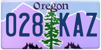 OR license plate 028KAZ