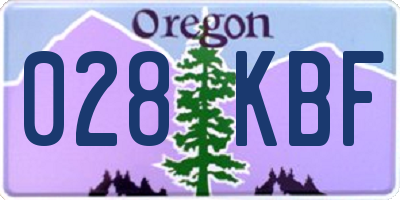 OR license plate 028KBF