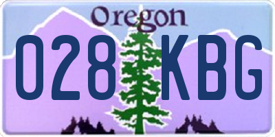 OR license plate 028KBG