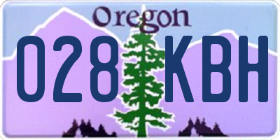 OR license plate 028KBH