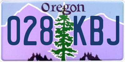 OR license plate 028KBJ