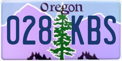 OR license plate 028KBS