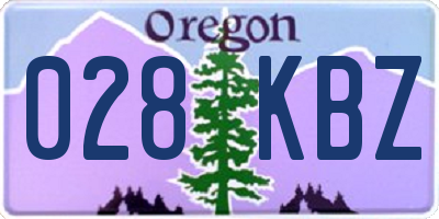 OR license plate 028KBZ