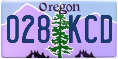 OR license plate 028KCD