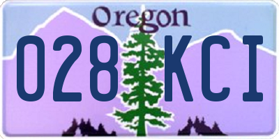 OR license plate 028KCI