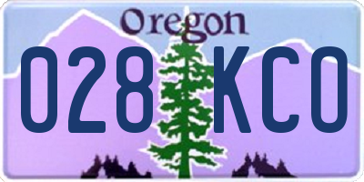 OR license plate 028KCO