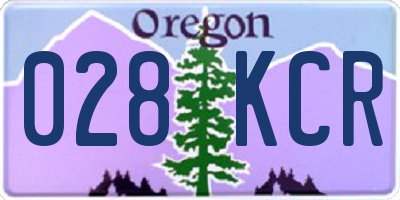 OR license plate 028KCR