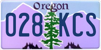 OR license plate 028KCS