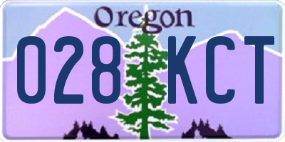 OR license plate 028KCT