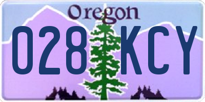 OR license plate 028KCY