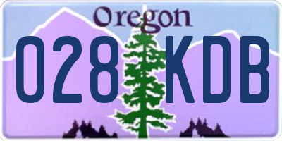 OR license plate 028KDB