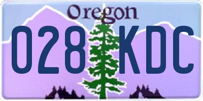 OR license plate 028KDC