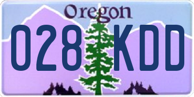 OR license plate 028KDD