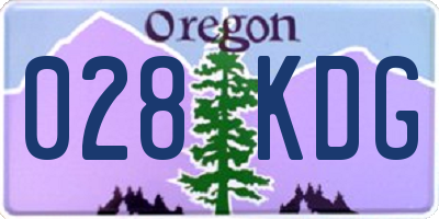 OR license plate 028KDG