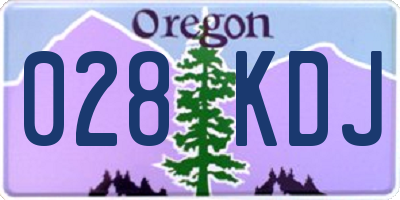 OR license plate 028KDJ